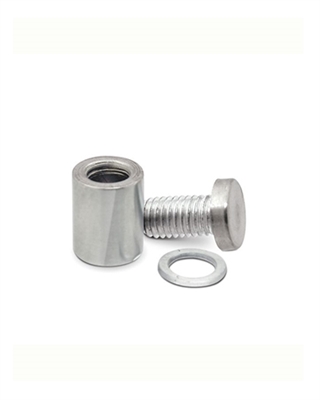 Kit Distanziali Per Targhe Danieli In Acciaio Spazzolato - 16 Pezzi, Chiusura Laterale A Brugola, Per Spessore Max 10mm
